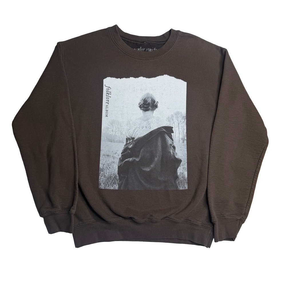 Taylor‎ Swift x Folklore music album merch brown sweater